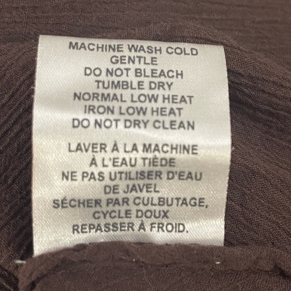 Joie brown Aztec styled top. Light blue accents - Picture 6 of 7